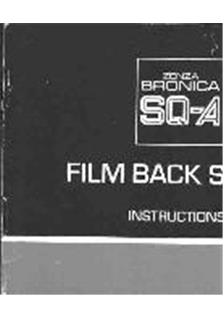 Bronica Accessories - Bronica manual. Camera Instructions.